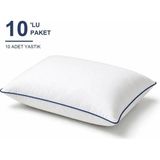 Binna Soft Cloud Support Biyeli Yastık 10'li Paket 50X70 cm 1200 gr Boncuk Silikon Elyaf Dolgulu - Indigo - 50 x 70 cm