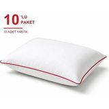 Binna Soft Cloud Support Biyeli Yastık 10'li Paket 50X70 cm 1200 gr Boncuk Silikon Elyaf Dolgulu - Kırmızı - 50 x 70 cm