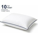 Binna Soft Cloud Support Biyeli Yastık 10'li Paket 50X70 cm 1200 gr Boncuk Silikon Elyaf Dolgulu - Lacivert - 50 x 70 cm