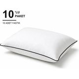 Binna Soft Cloud Support Biyeli Yastık 10'li Paket 50X70 cm 1200 gr Boncuk Silikon Elyaf Dolgulu - Siyah - 50 x 70 cm