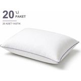 Binna Soft Cloud Support Biyeli Yastık 20'li Paket 50X70 cm 1100 gr Boncuk Silikon Elyaf Dolgulu - Lavanta - 50 x 70 cm - Eflatun
