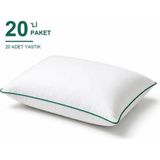 Binna Soft Cloud Support Biyeli Yastık 20'li Paket 50X70 cm 1100 gr Boncuk Silikon Elyaf Dolgulu - Zümrüt Yeşili - 50 x 70 cm - Çam Yeşili