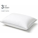 Binna Soft Cloud Support Biyeli Yastık 3'li Paket 50X70 cm 1100 gr Boncuk Silikon Elyaf Dolgulu - Buz Mavisi - 50 x 70 cm - Azur Mavisi