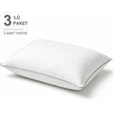 Binna Soft Cloud Support Biyeli Yastık 3'li Paket 50X70 cm 1100 gr Boncuk Silikon Elyaf Dolgulu - Gümüş - 50 x 70 cm