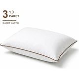 Binna Soft Cloud Support Biyeli Yastık 3'li Paket 50X70 cm 1100 gr Boncuk Silikon Elyaf Dolgulu - Kahverengi - 50 x 70 cm