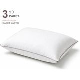 Binna Soft Cloud Support Biyeli Yastık 3'li Paket 50X70 cm 1100 gr Boncuk Silikon Elyaf Dolgulu - Pudra - 50 x 70 cm