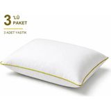 Binna Soft Cloud Support Biyeli Yastık 3'li Paket 50X70 cm 1100 gr Boncuk Silikon Elyaf Dolgulu - Sarı - 50 x 70 cm