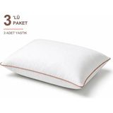 Binna Soft Cloud Support Biyeli Yastık 3'li Paket 50X70 cm 1100 gr Boncuk Silikon Elyaf Dolgulu - Somon - 50 x 70 cm