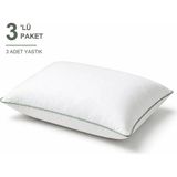 Binna Soft Cloud Support Biyeli Yastık 3'li Paket 50X70 cm 1200 gr Boncuk Silikon Elyaf Dolgulu - Adaçayı - 50 x 70 cm - Sap Yeşili