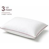 Binna Soft Cloud Support Biyeli Yastık 3'li Paket 50X70 cm 1200 gr Boncuk Silikon Elyaf Dolgulu - Gül Kurusu - 50 x 70 cm