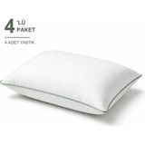 Binna Soft Cloud Support Biyeli Yastık 4'li Paket 50X70 cm 1100 gr Boncuk Silikon Elyaf Dolgulu - Adaçayı - 50 x 70 cm - Sap Yeşili
