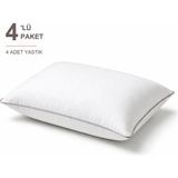 Binna Soft Cloud Support Biyeli Yastık 4'li Paket 50X70 cm 1100 gr Boncuk Silikon Elyaf Dolgulu - Pudra - 50 x 70 cm