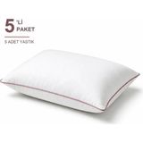 Binna Soft Cloud Support Biyeli Yastık 5'li Paket 50X70 cm 1100 gr Boncuk Silikon Elyaf Dolgulu - Gül Kurusu - 50 x 70 cm