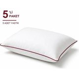 Binna Soft Cloud Support Biyeli Yastık 5'li Paket 50X70 cm 1200 gr Boncuk Silikon Elyaf Dolgulu - Bordo - 50 x 70 cm