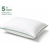 Binna Soft Cloud Support Biyeli Yastık 5'li Paket 50X70 cm 1200 gr Boncuk Silikon Elyaf Dolgulu - Yeşil - 50 x 70 cm