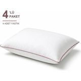 Binna Soft Comfort Touch Biyeli Yastık 4'li Paket 50X70 cm 900 gr Boncuk Silikon Elyaf Dolgulu - Gül Kurusu - 50 x 70 cm