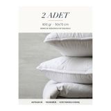Binna Soft Eco 2 Adet 800 gr Boncuk Silikon Elyaf Dolgulu Yastık 50x70 cm Antialerjik Yıkanabilir Otel Yastığı Seti