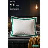 Binna Soft Eco Biyeli Yastık 4'li Paket 50X70 cm 700 gr Boncuk Silikon Elyaf Dolgulu - Zümrüt Yeşili - 50 x 70 cm - Çam Yeşili