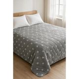 Binna Soft Kapitone Çok Amaçlı Çift Kişilik Yatak Örtüsü 200X220 cm - Gri - 200 x 220 cm