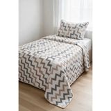 Binna Soft Kapitone Çok Amaçlı Tek Kişilik Yatak Örtüsü ve Yastık Kılıfı Seti 150X220 cm - Bej - 150 x 220 cm