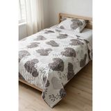 Binna Soft Kapitone Çok Amaçlı Tek Kişilik Yatak Örtüsü ve Yastık Kılıfı Seti 150X220 cm - Beyaz - 150 x 220 cm