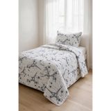 Binna Soft Kapitone Çok Amaçlı Tek Kişilik Yatak Örtüsü ve Yastık Kılıfı Seti 150x220 cm