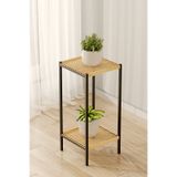 Bino 2 Katlı Ahşap Saksılık Bahçe Balkon Çiçeklik Organizer 70 cm Çiçeklik