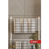 Bino Banyo Düzenleyici Organizer Şampuanlık Havlupan Askısı Havluluk Siyah Banyo Rafı Mutfak Rafı 1 ADET