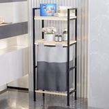 Bino Çamaşır Sepeti Ahşap ve Metal Gövde 40 Litre Sökülebilir Yıkanabilir Kumaş 100x39x22 cm