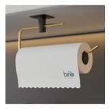 Bino Gold Paslanmaz Dolu Çelik, Kağıt Rulo Havluluk, Peçetelik, Yapışkanlı Tasarım, Banyo Askısı
