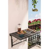 Bino Katlanır Balkon Bahçe Masası Dekoratif Mutfak Masası Ayarlı 2 Kişilik Şık Tasarım