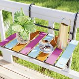Bino Katlanır Masa Balkon Mutfak Masası Yükseklik Ayarlı Doğal Çam 2 Kişilik Kullanıma Uygun
