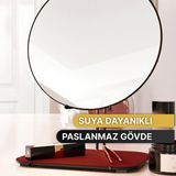 Bino Makyaj Aynası Takı Kutusu Makyaj Standı Düzenleyici Organizer Kadife Şık Aynalı Takı Dolabı Takılık