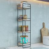 Bino Metal Mutfak Rafı Organizer, 4 Katlı, Siyah