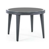 Bintaş Mobilya Antrasit Rattan Dış Mekan 110 cm Bahçe Masası