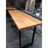 Bintaş Mobilya Doğal Göknar Ağacı Naturel Kayın Rengi Kütük Bar Masası 60X160.CM