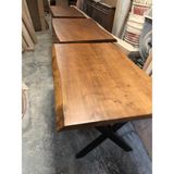 Bintaş Mobilya Doğal Kenar Kütük Restaurant Masası Modeli 80X120.CM