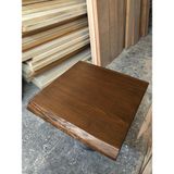Bintaş Mobilya Gürgen Ağacı Ceviz Rengi Doğal Kenar Kütük Cafe Masası 70X70.CM