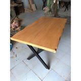Bintaş Mobilya Kayın Ağacı Naturel Kayın Rengi Kütük Masa 80X130.CM
