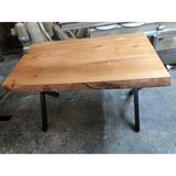 Bintaş Mobilya Kayın Ağacı Naturel Kütük Mutfak Masası Imalatı 120X75.CM