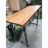 Bintaş Mobilya Kütük Ağaç Bar Masa 60X150.CM - Ahşap