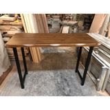 Bintaş Mobilya Kütük Ağaç Bar Masası Ceviz Renk 70X150.CM