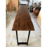 Bintaş Mobilya Kütük Bar Masası Ceviz Rengi 200X50.CM
