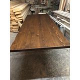 Bintaş Mobilya Kütük Masa Üstü Tablası Koyu Ceviz Rengi 220X100.CM