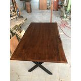 Bintaş Mobilya Kütük Yemek Masası Ceviz Rengi 80X140.CM