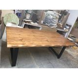 Bintaş Mobilya Kütük Yemek Oadası Masası Açık Ceviz 180X90.CM