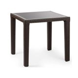 Bintaş Mobilya Venge Rengi Dış Mekan 80x80 cm Bahçe Cafe Masası