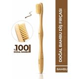 Bio Asia Bambu Diş Fırçası — %100 Doğal Orta Sertlikte Fırça Kılları Ergonomik Tasarım ile
