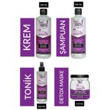 Bio Keratin Gold Biotin & Kafein Dokulme Karsiti Sac Tonigi Sampuan Sac Bakim Kremi Sac Detoxu 4'Lu Set