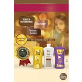 Bio Keratin Gold Premium Brezilya Fönü 3'lü Set Biotin&Kolajen Tuzsuz Şampuan + Saç Kremi + Keratin 700 ml